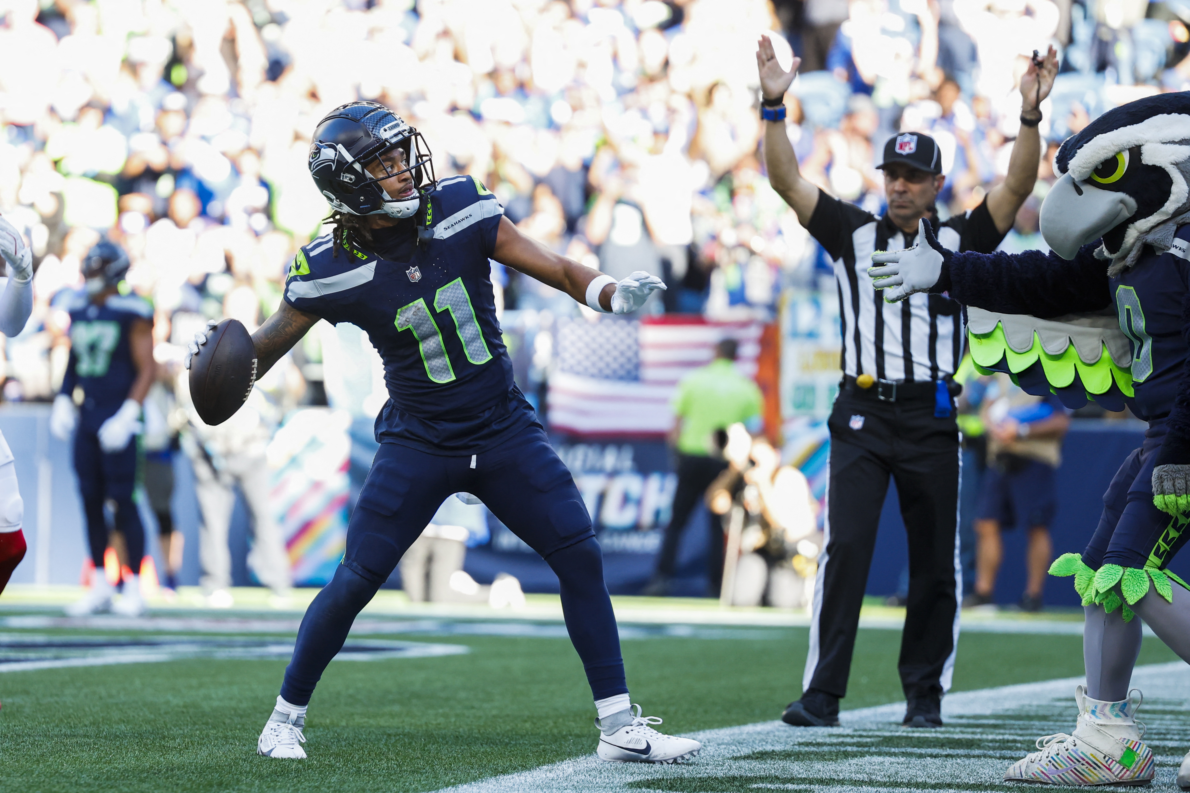 The Offensive Player of the Year in the NFL takes the field in the Super Bowl tonight, but will Jaxon Smith-Njigba score a touchdown?