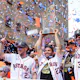 The Houston Astros participate in the World Series Parade in Houston, Texas. Photo by Carmen Mandato/Getty Images via AFP.