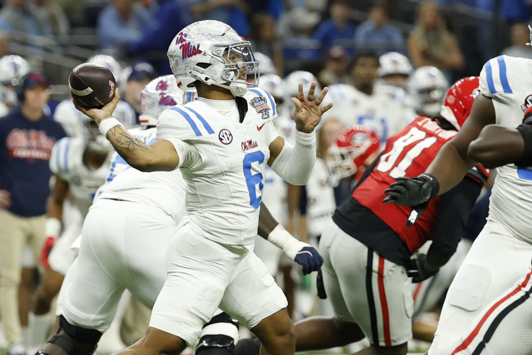 Ole Miss QB Trinidad Chambliss is key to our Miami vs. Ole Miss predictions for the Fiesta Bowl.