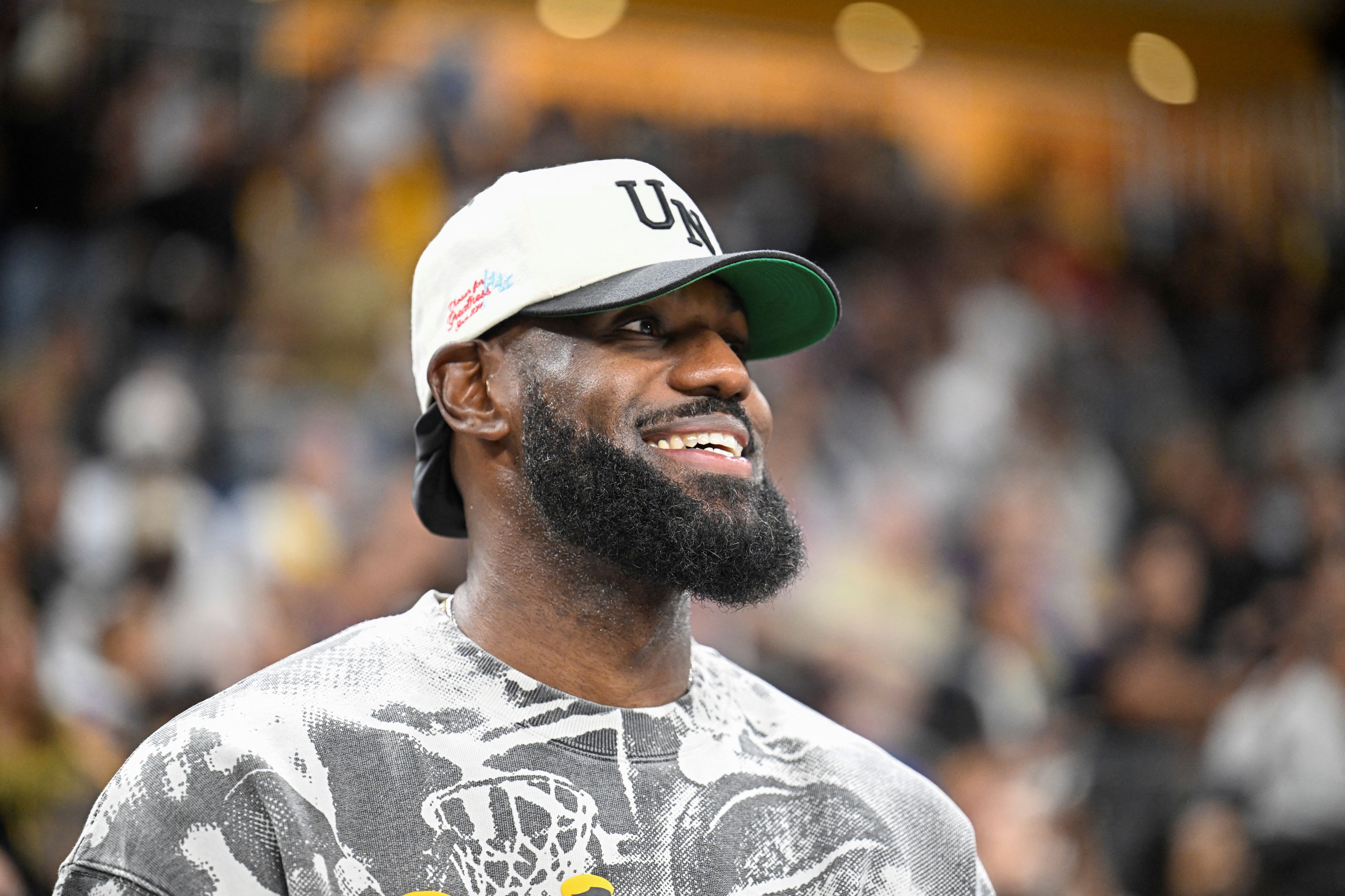 Los Angeles Lakers player LeBron James looks on as we break down why the Spurs are the best fit for LeBron James.