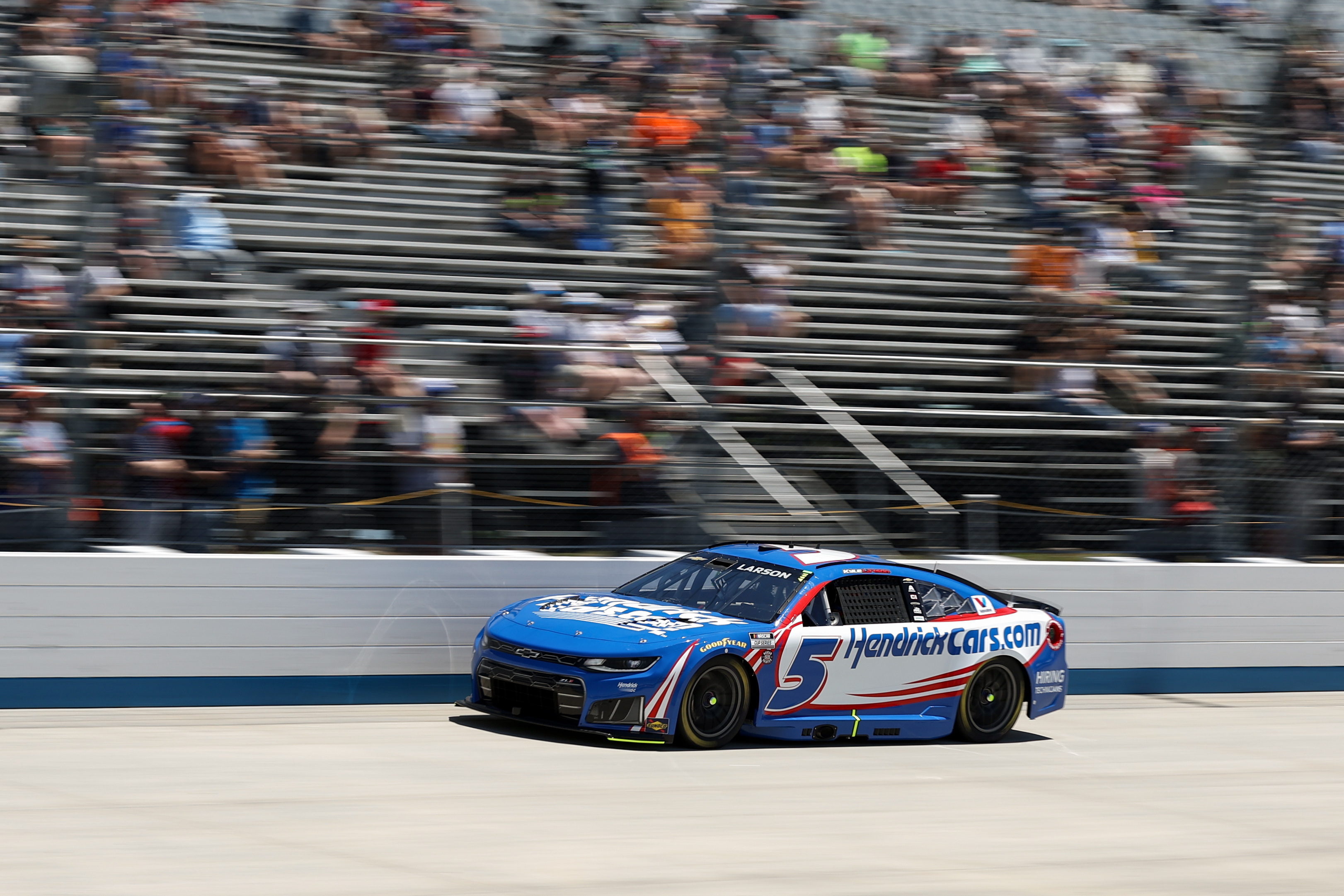 NASCAR Cup Series driver Kyle Larson(5) during qualifying for the NASCAR All-Star Race at Dover Motor Speedway.