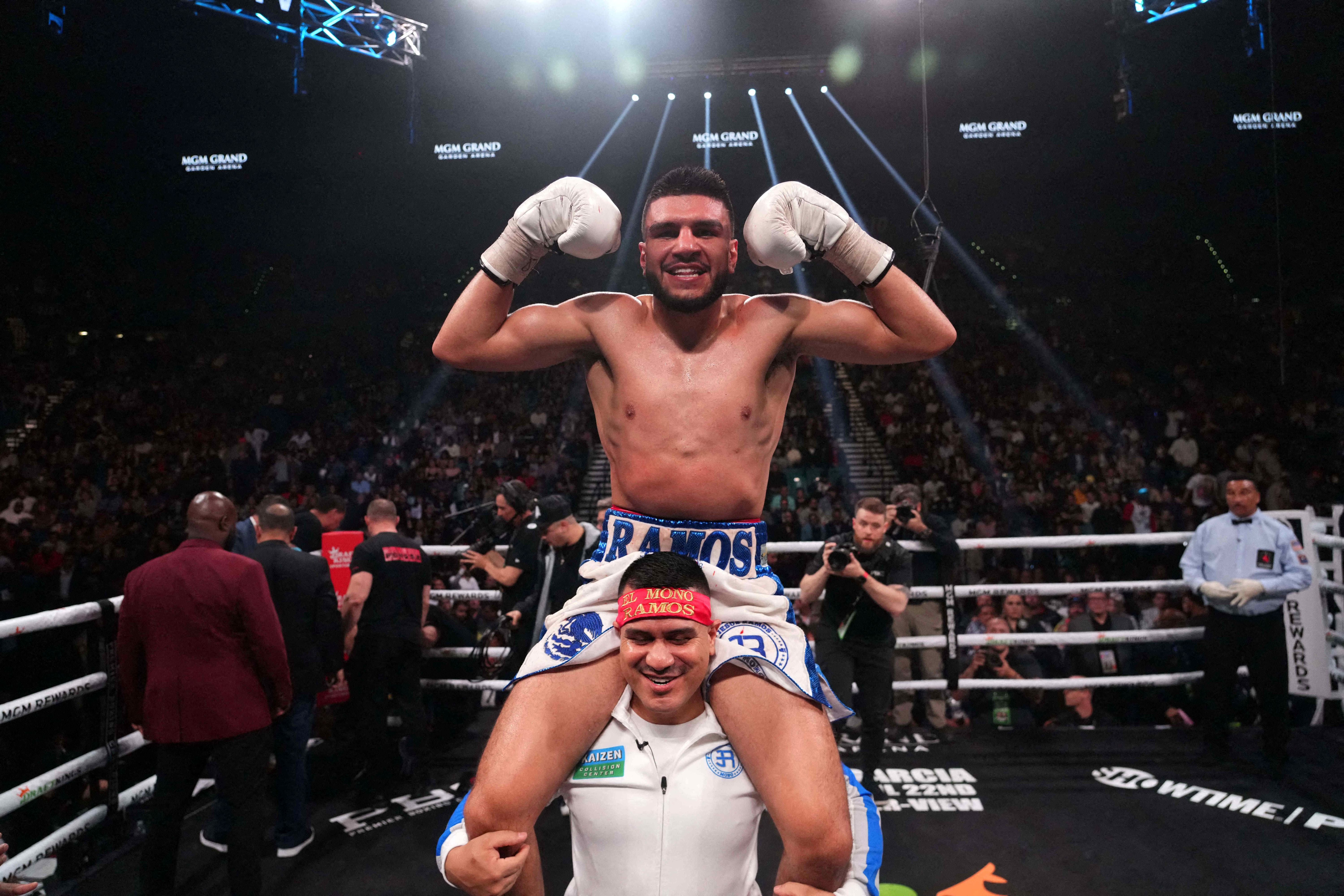 Jesus Ramos celebrates as we make our best Jesus Ramos vs. Meiirim Nursultanov predictions