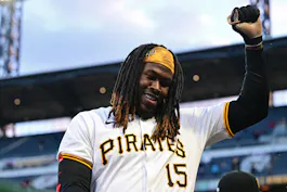Pittsburgh Pirates shortstop Oneil Cruz exits the field after hitting a game-winning walk off single during the 11th inning against the Baltimore Orioles at PNC Park as we look at our home run props for Friday.
