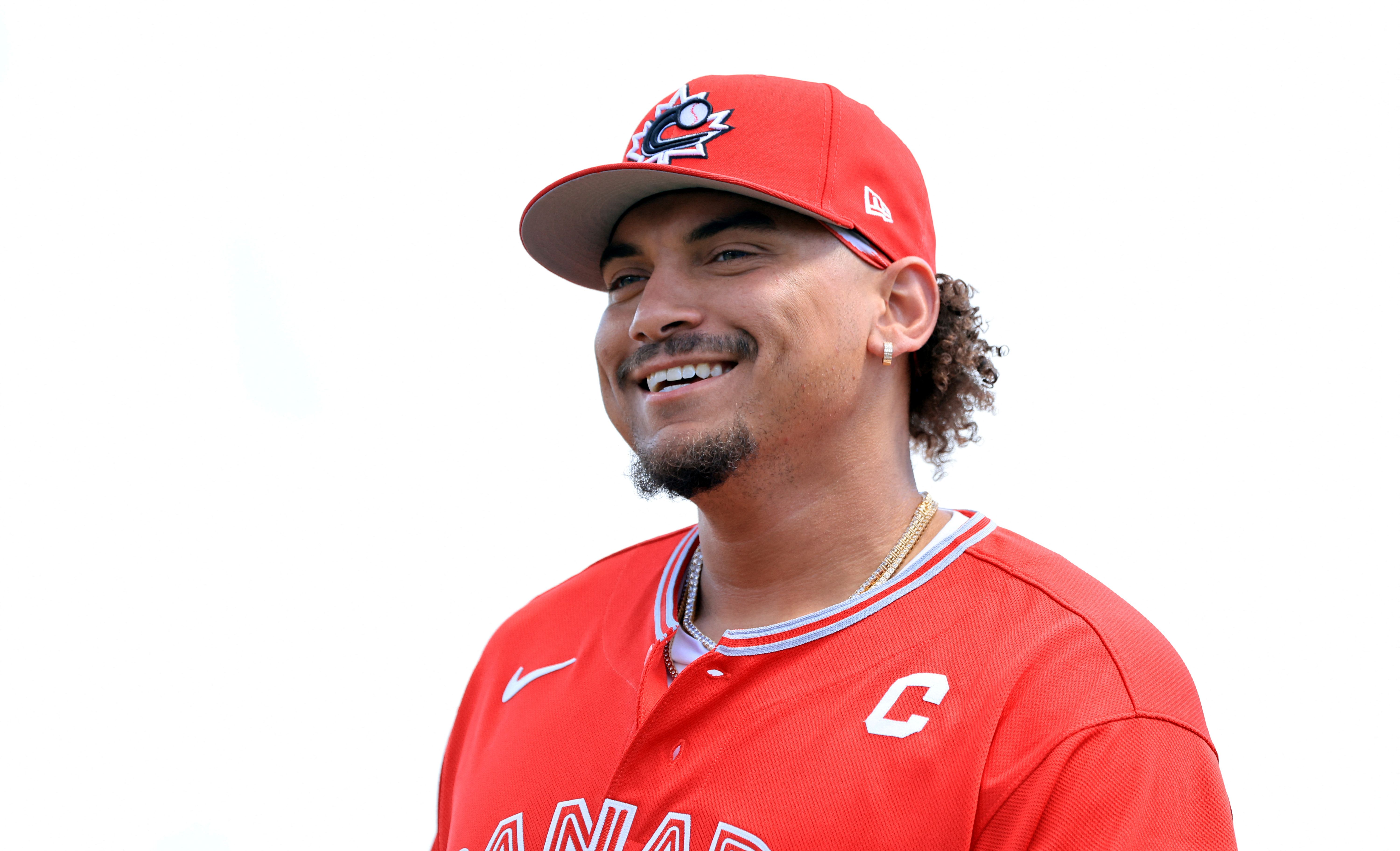 Canadian infielder Josh Naylor looks on, and he's key as we look at our Panama vs. Canada predictions.