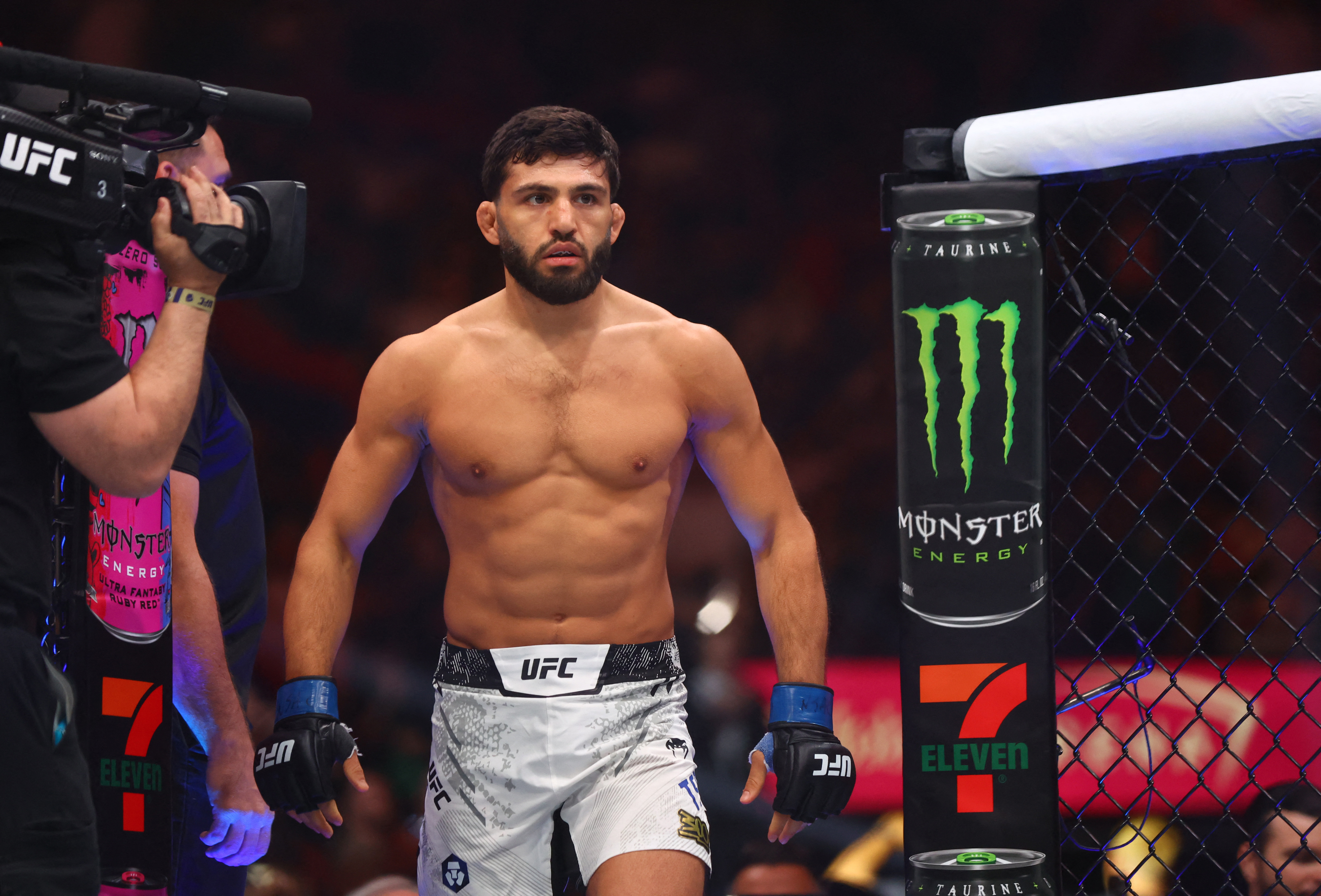 Arman Tsarukyan during UFC 300 as he is featured in our Arman Tsarukyan vs. Mauricio Ruffy prediction.