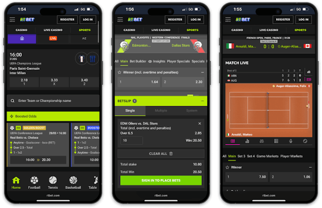 RTbet mobile app.