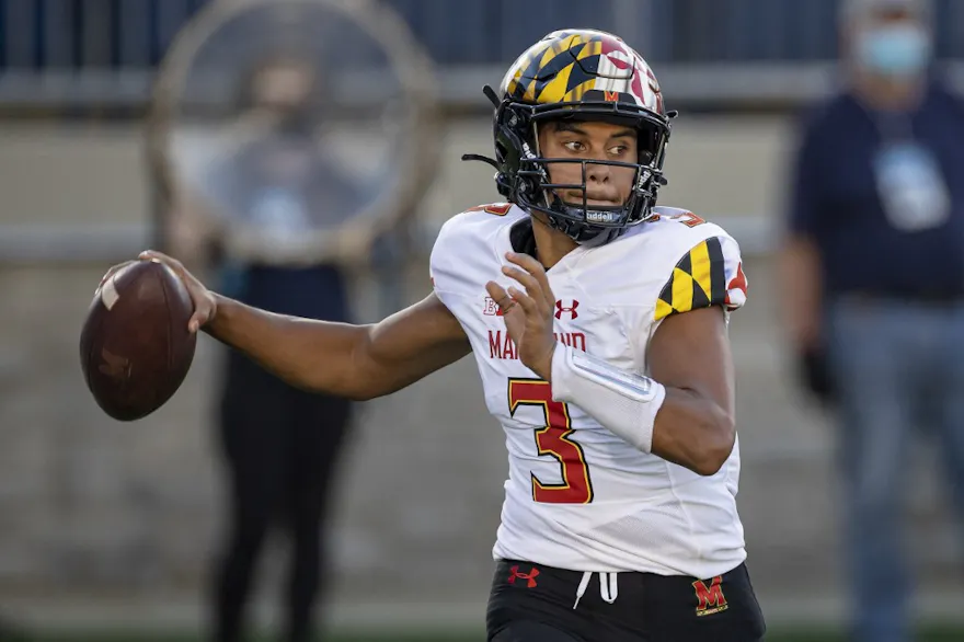 Taulia Tagovailoa of the Maryland Terrapins features in our Virginia vs. Maryland predictions