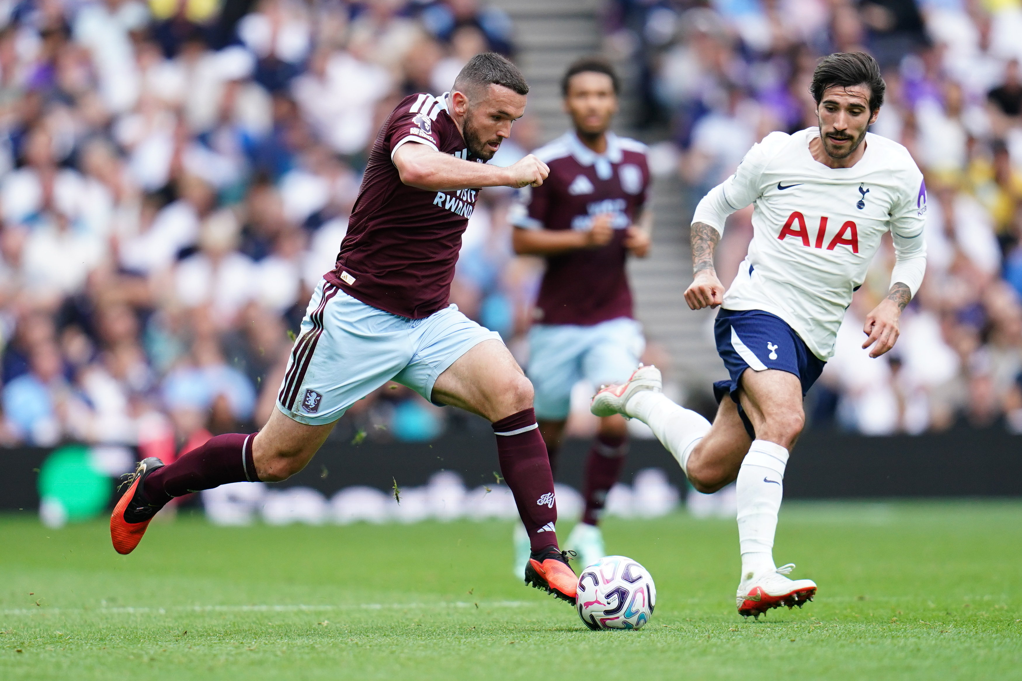 Pictured: John McGinn in action as we break down our Newcastle vs. Aston Villa Prediction. Photo by Harvey Murphy/News Images/Sipa USA via Reuters Connect.