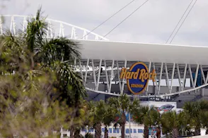 A view of Hard Rock Stadium as we look at Hard Rock Bet potentially partnering with DraftKings or FanDuel in the future.