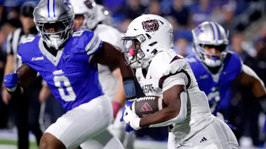 Missouri State running back Shomari Lawrence (2) carries the ball as we make our best FIU vs. Missouri State prediction