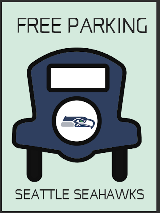 Sbr Monopoly Seahawks Free Parking