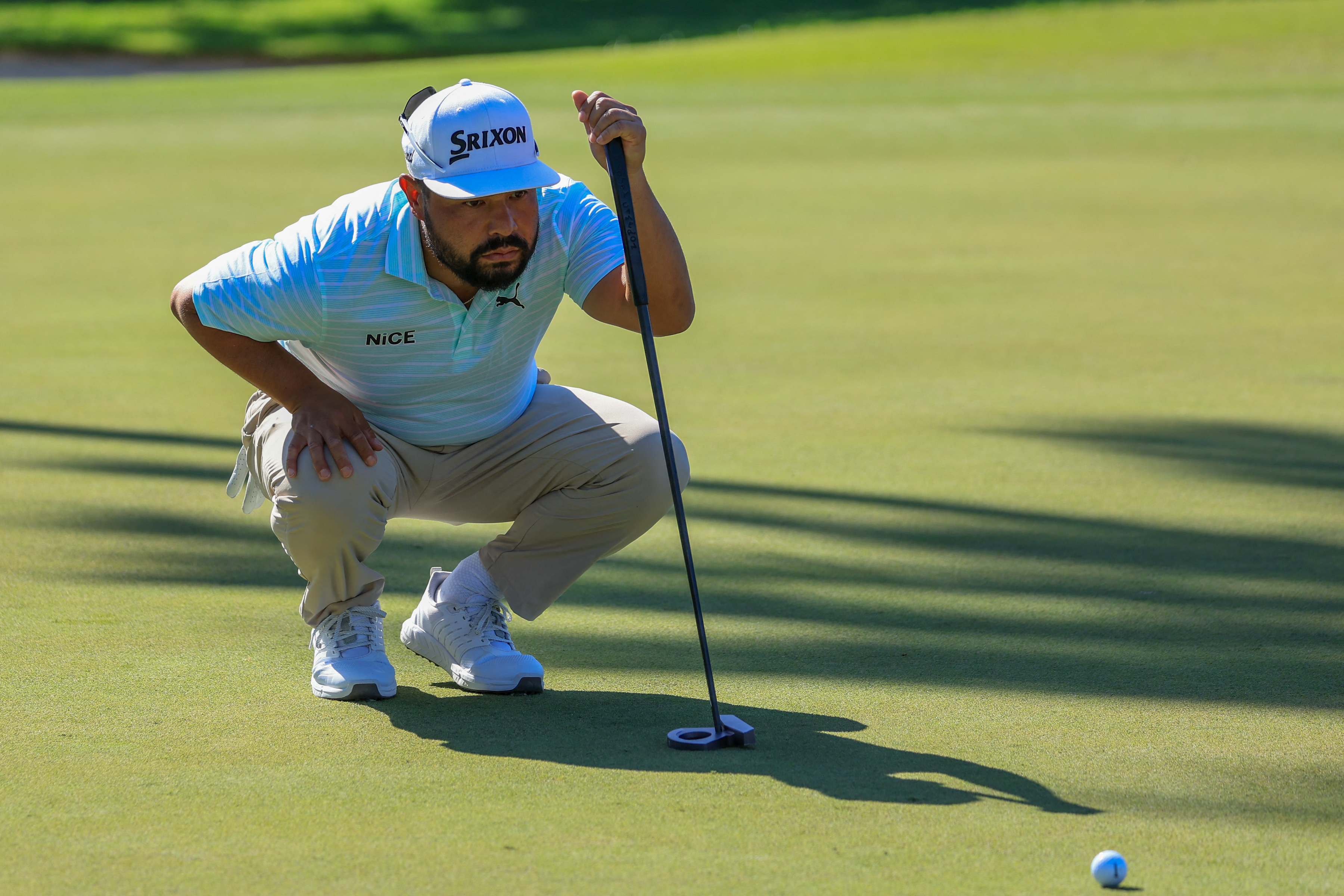 J.J. Spaun lines up his putt as we break down our Players Championship hole 17 prop bets.