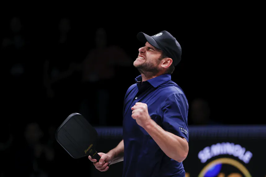 Andy Roddick reacts after a point as we look at the new Betway ad with the tennis superstar for Wimbledon.