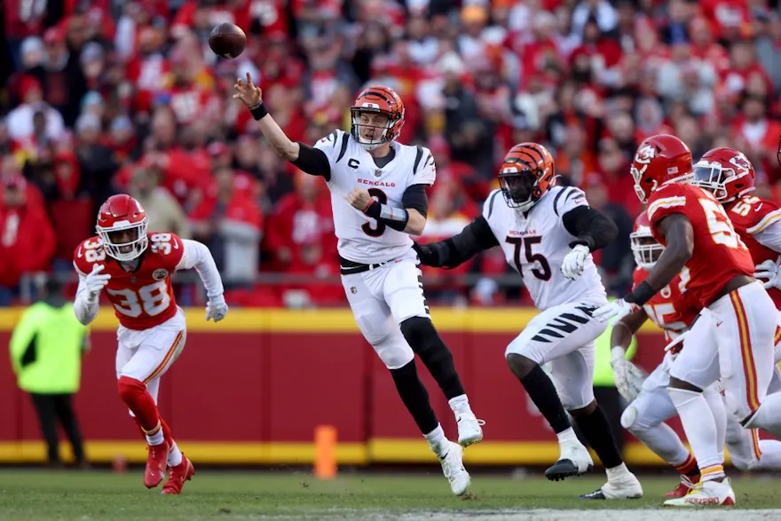 Quarterback Joe Burrow #9 of the Cincinnati Bengals throws the ball as we look at the 5 sportsbook features you need