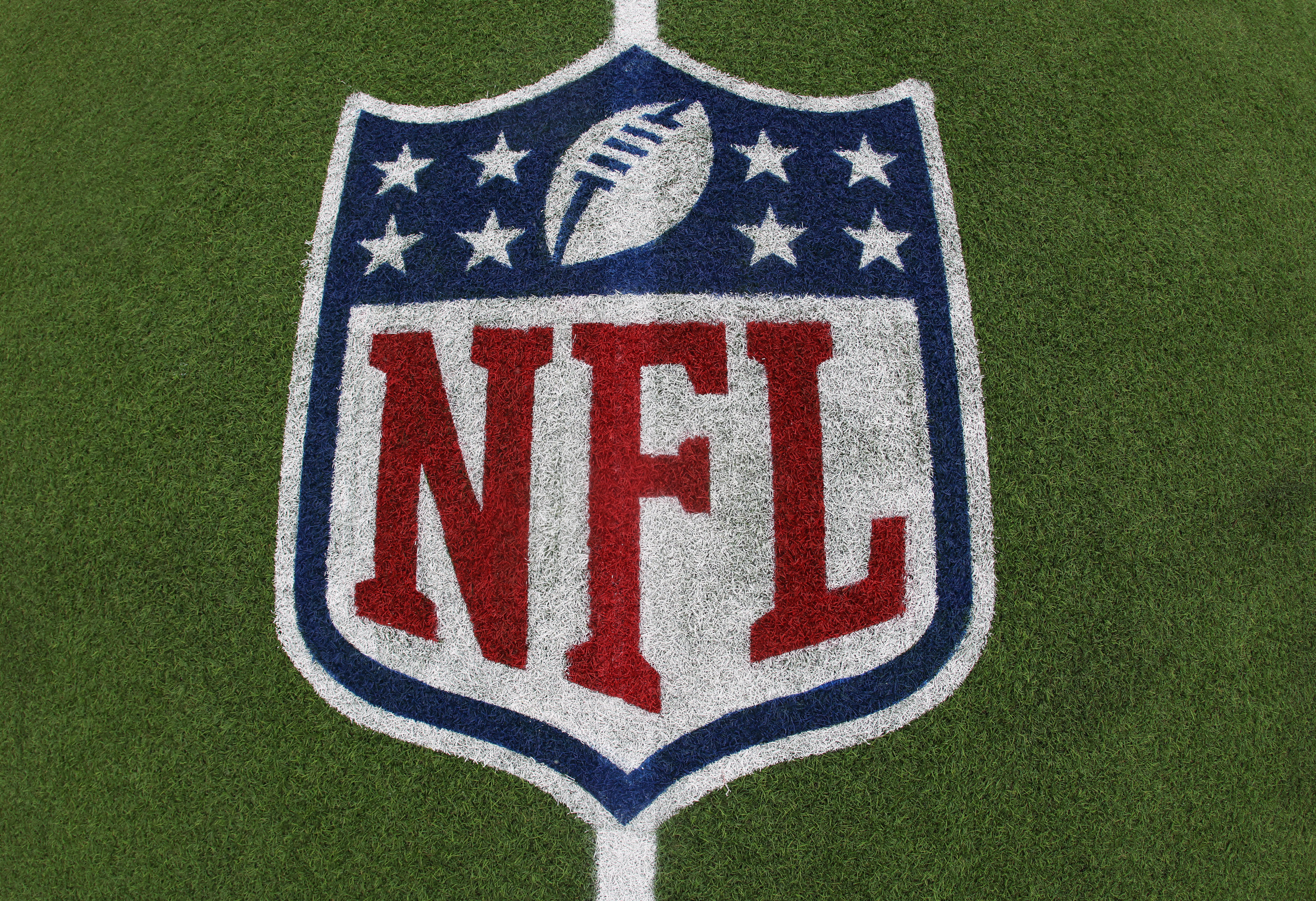 General view of the NFL shield logo as we break down our NFL murderers' row.