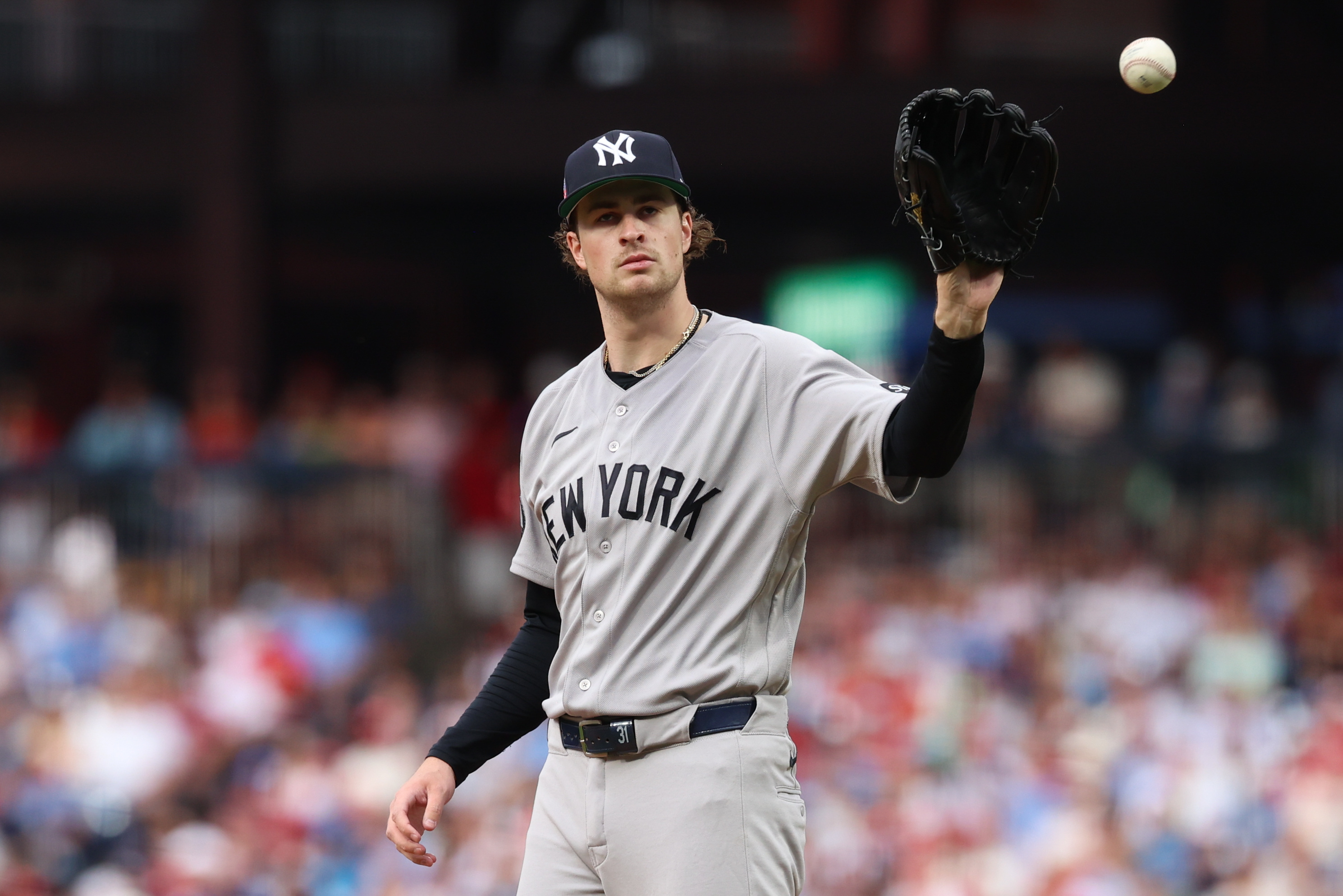 New York Yankees pitcher Cam Schlittler - who's featured in my best NRFI bets today - prepares to pitch.