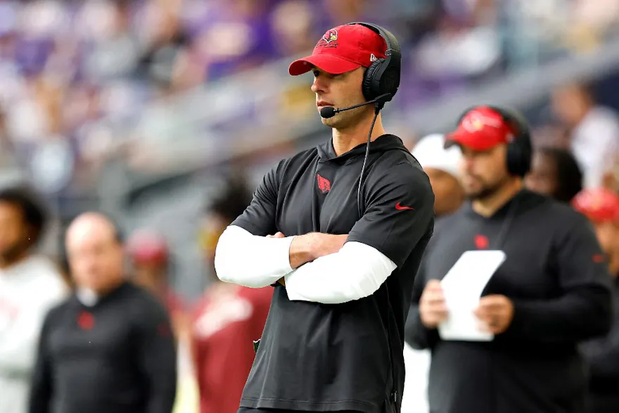 Head coach Jonathan Gannon of the Arizona Cardinals looks on as Arizona saw a year-over-year increase in sports betting in July.