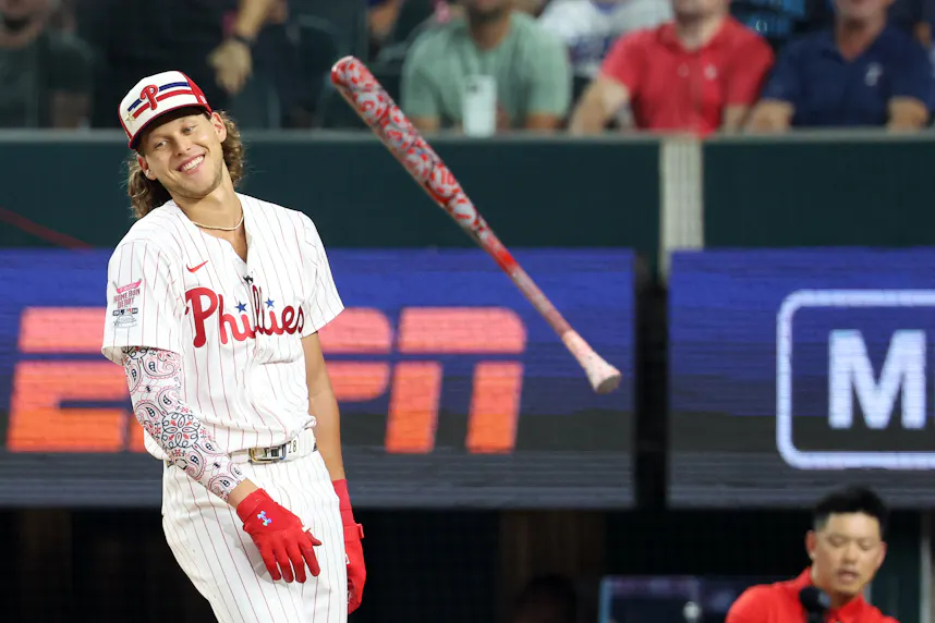 National League third baseman Alec Bohm of the Philadelphia Phillies reacts as we look at the bet365 launch in the state.