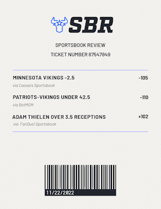 Minnesota Vikings vs. New England Patriots Odds: 69% of Bets Backing the  Vikings on Thanksgiving Night