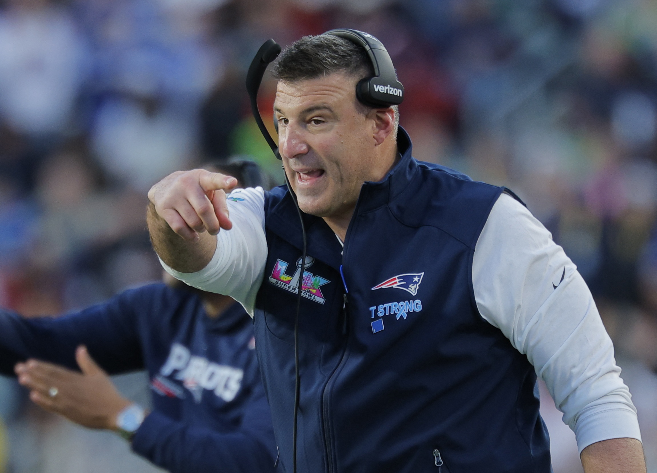 New England Patriots head coach Mike Vrabel. Will Mike Vrabel be the Patriots coach in Week 1? We break it down.