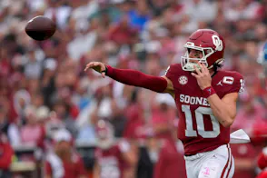 Oklahoma's John Mateer leads the Sooners in a ranked matchup against Tennessee, which is among our college football predictions for every top-25 game in Week 10.