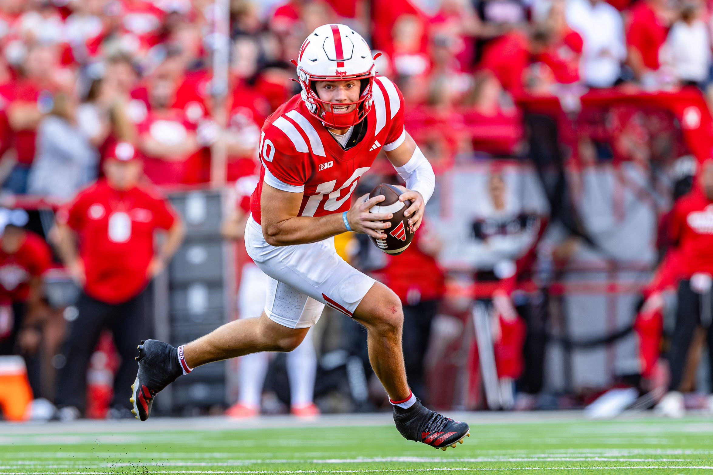 Photo: Cornhuskers quarterback Anthony Colandrea in action as we break down our Indiana vs. Nebraska Prediction. Photo by Michael Spomer/Cal Sport Media/Sipa USA via Reuters Connect.