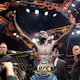 Israel Adesanya of Nigeria celebrates after knocking out Alex Pereira as we look at our Adesanya-Strickland picks