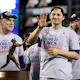 Corey Seager #5 of the Texas Rangers celebrates as we look at the opening 2024 World Series odds.