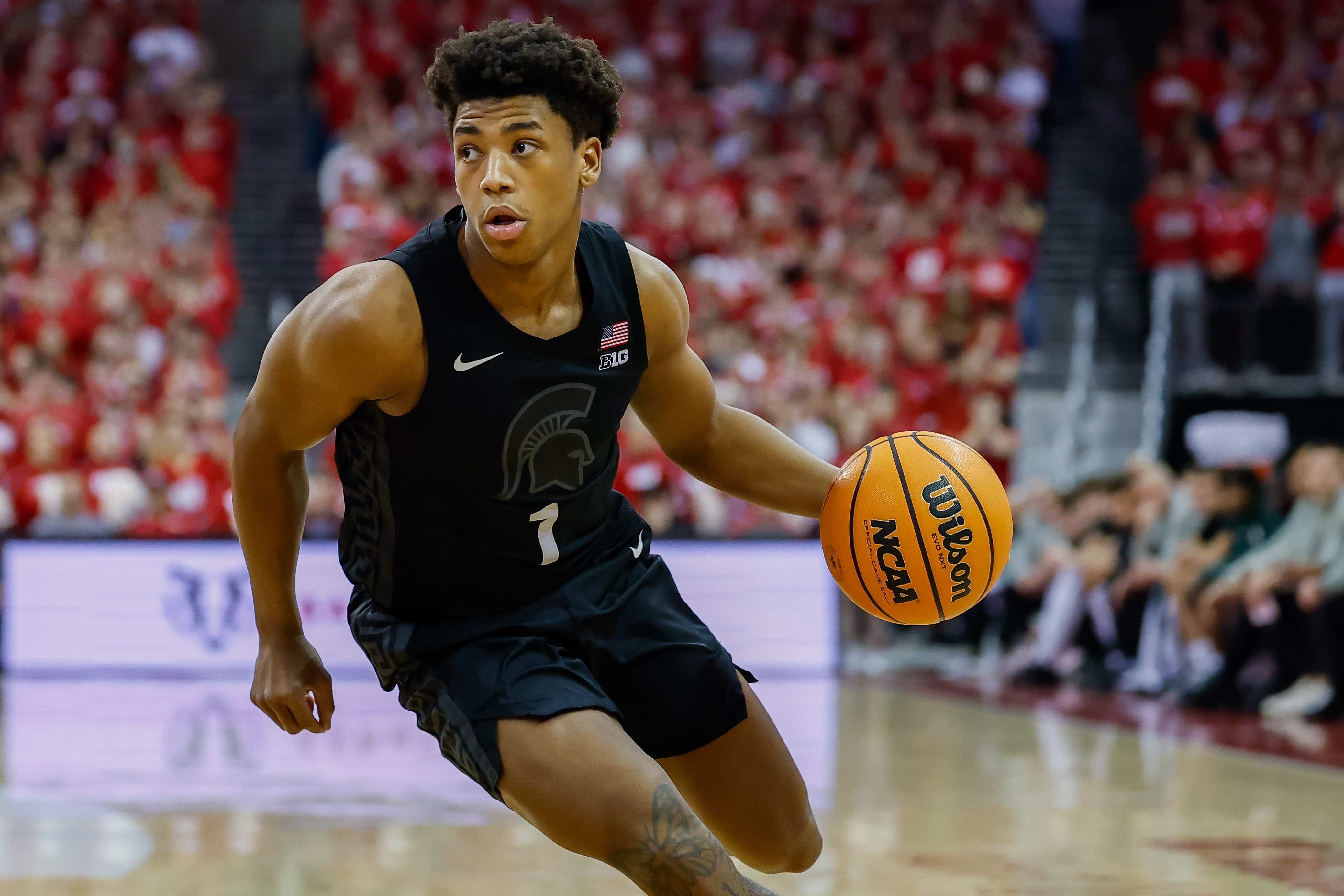 Michigan State's Jeremy Fears Jr. is the focus of our UCLA vs. Michigan State prediction tonight.