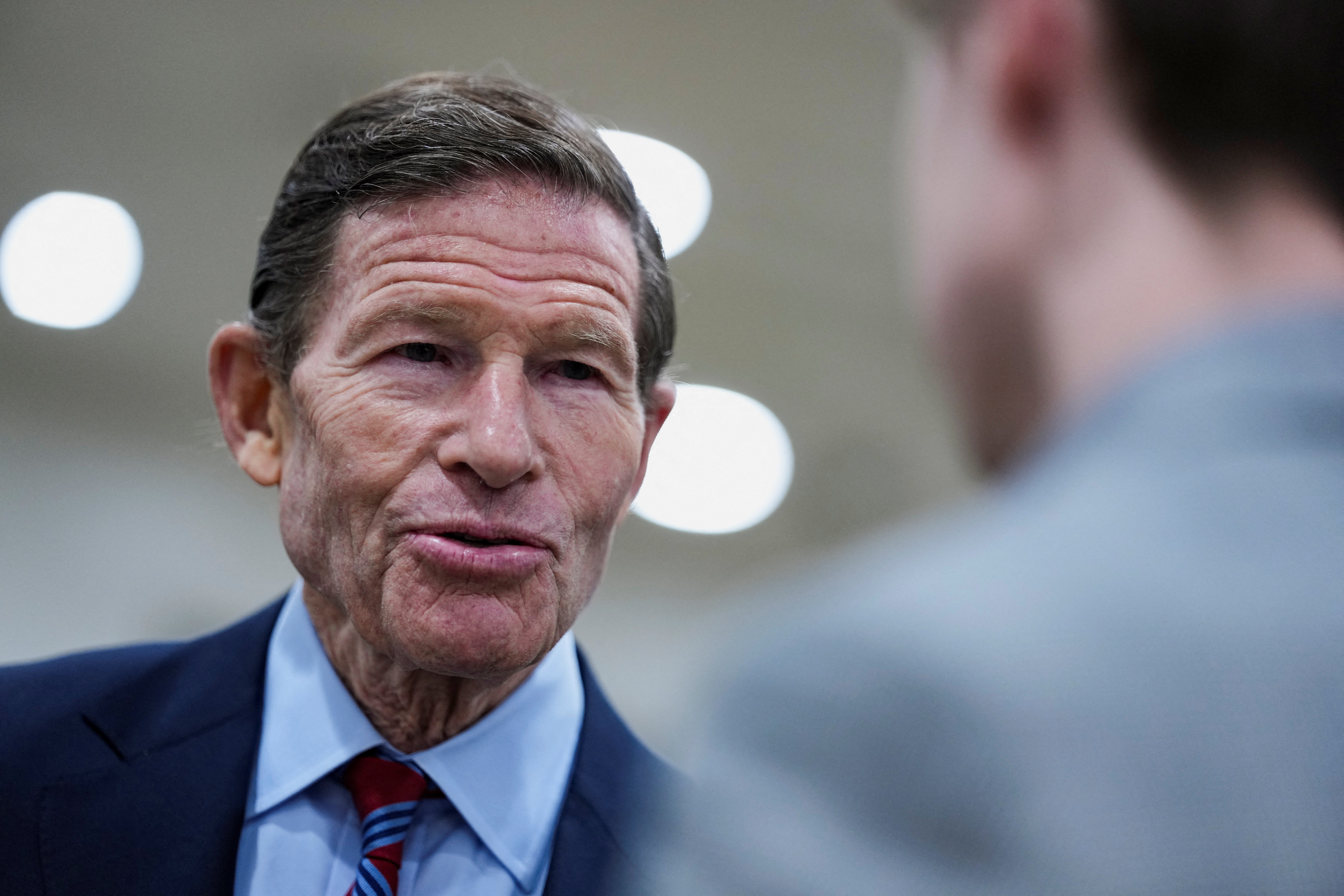 U.S. Senator Richard Blumenthal speaks with the press as we look at his efforts to limit spending on CFTC lawsuits concerning prediction markets.
