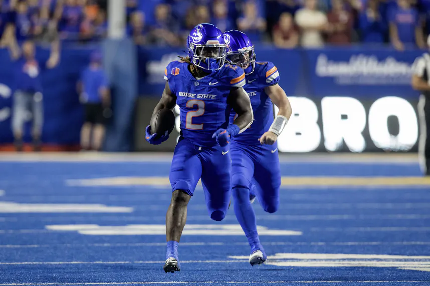 Boise State running back Ashton Jeanty runs for a touchdown against Washington State. We're backing Boise State in our college football Week 7 picks against the spread.
