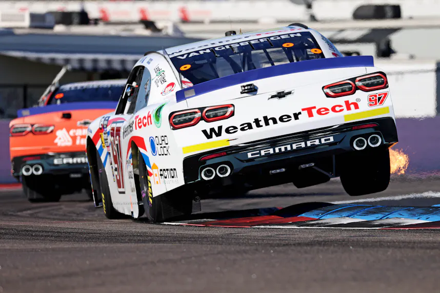 NASCAR driver Shane Van Gisbergen (97) at the Charlotte Motor Speedway Road Course as we offer our Bank of America ROVAL 400 predictions, expert picks, and long shots for today's race.