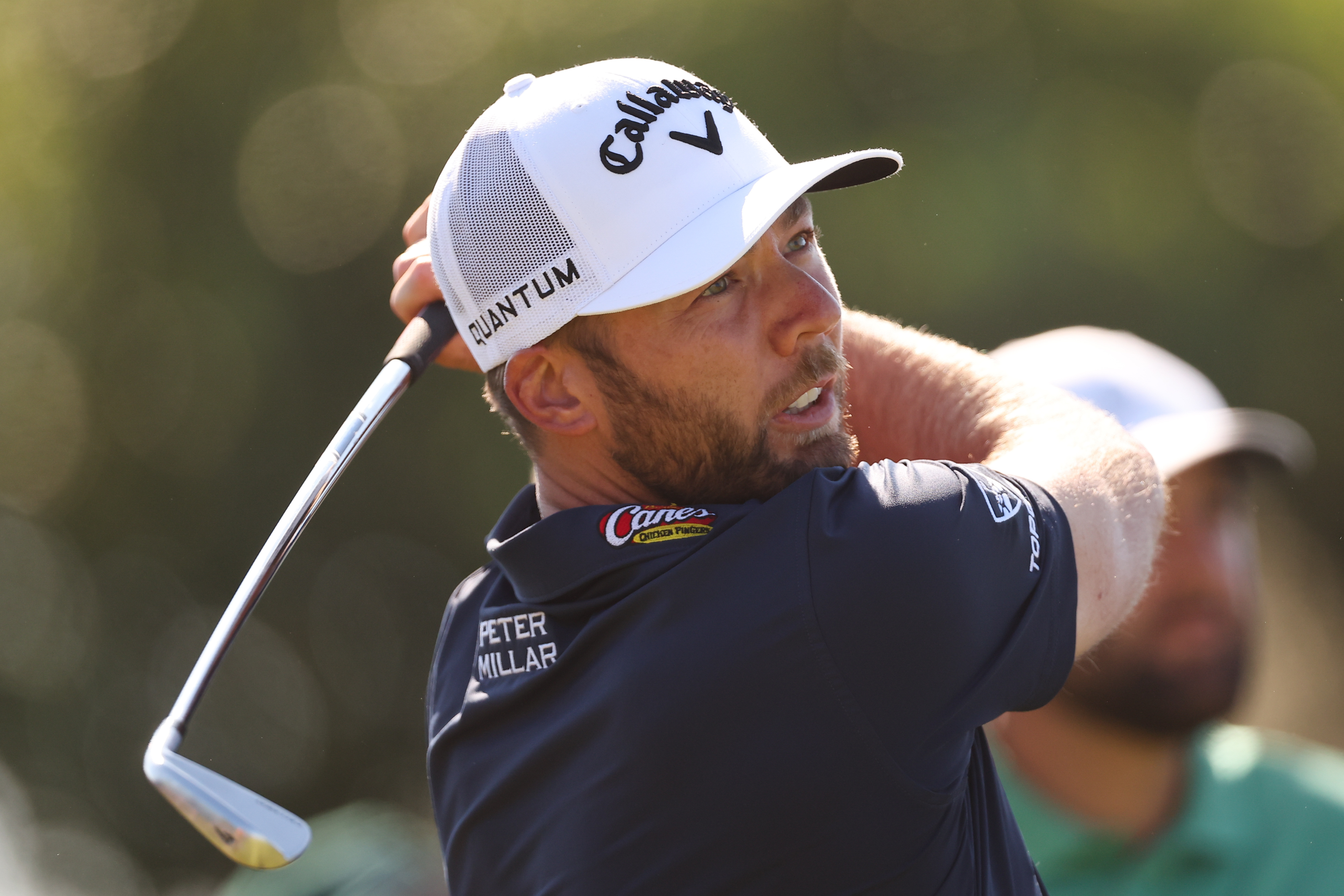 Sam Burns plays his tee shot tee shot as he is featured in our British Open long shots & sleeper picks.