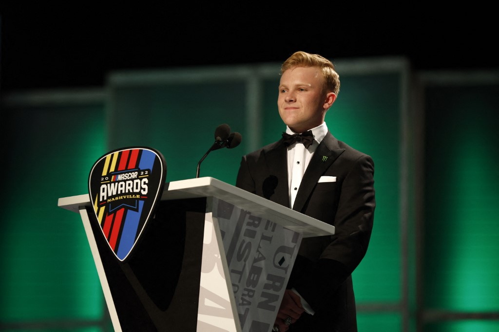 Ty Gibbs attends the NASCAR Awards and Champion Celebration at the Music City Center on December 01, 2022 in Nashville, Tennessee. Photo by Sean Gardner/Getty Images via AFP.