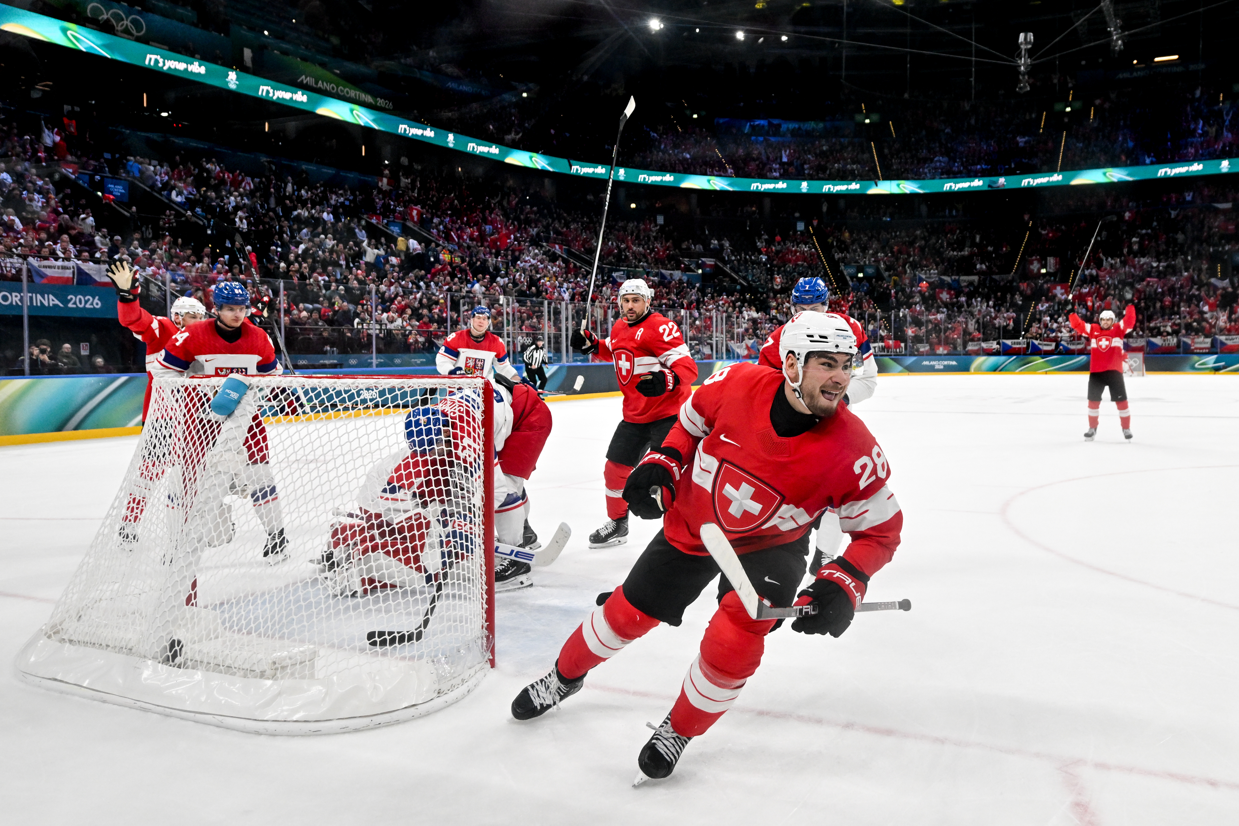 Timo Meier in action as we provide our Switzerland vs. Italy prediction and expert picks today. 