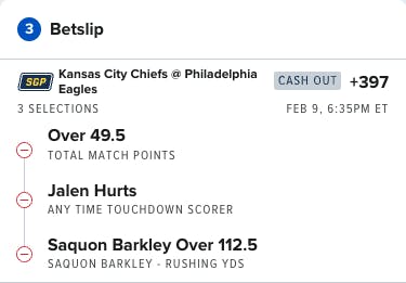 Super Bowl parlay picks.