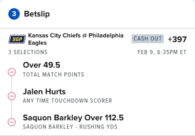 Super Bowl parlay picks.