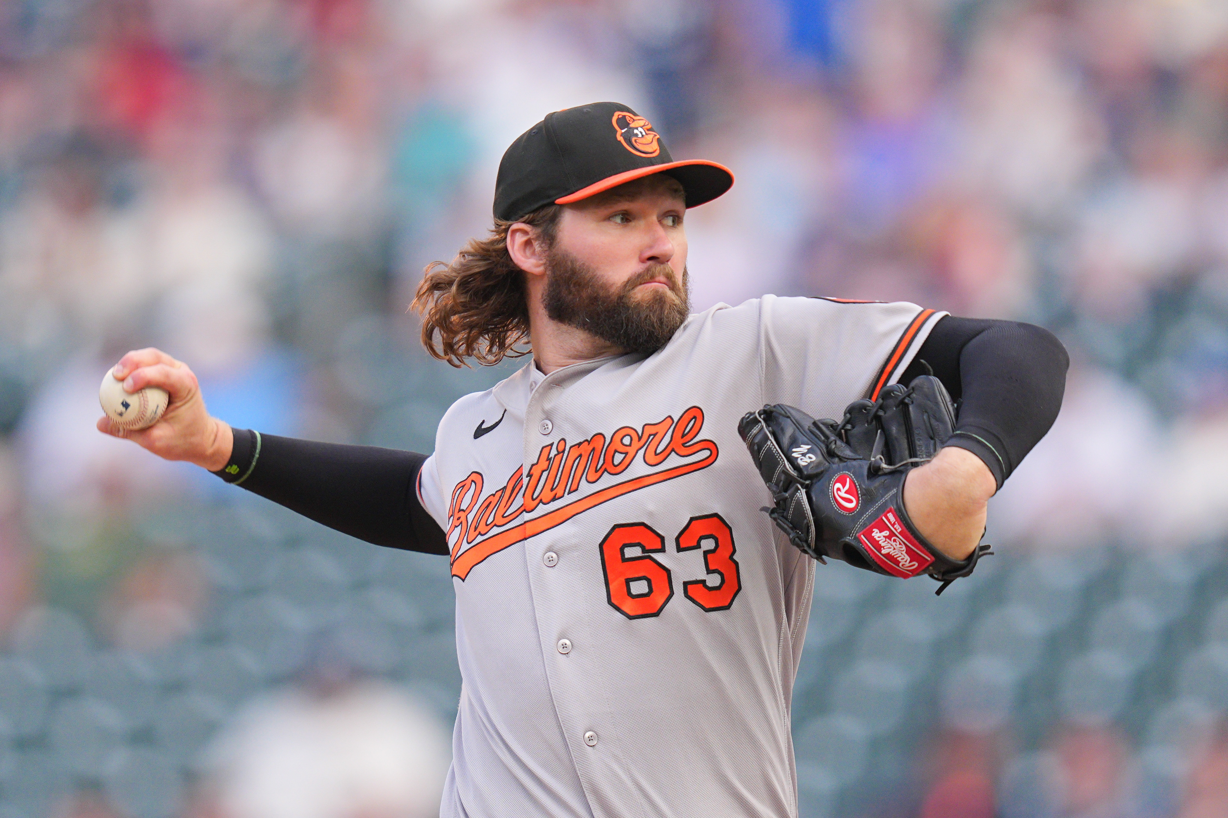 Baltimore Orioles pitcher Brandon Young (63) pitches as we break down our Red Sox vs. Orioles win probability.
