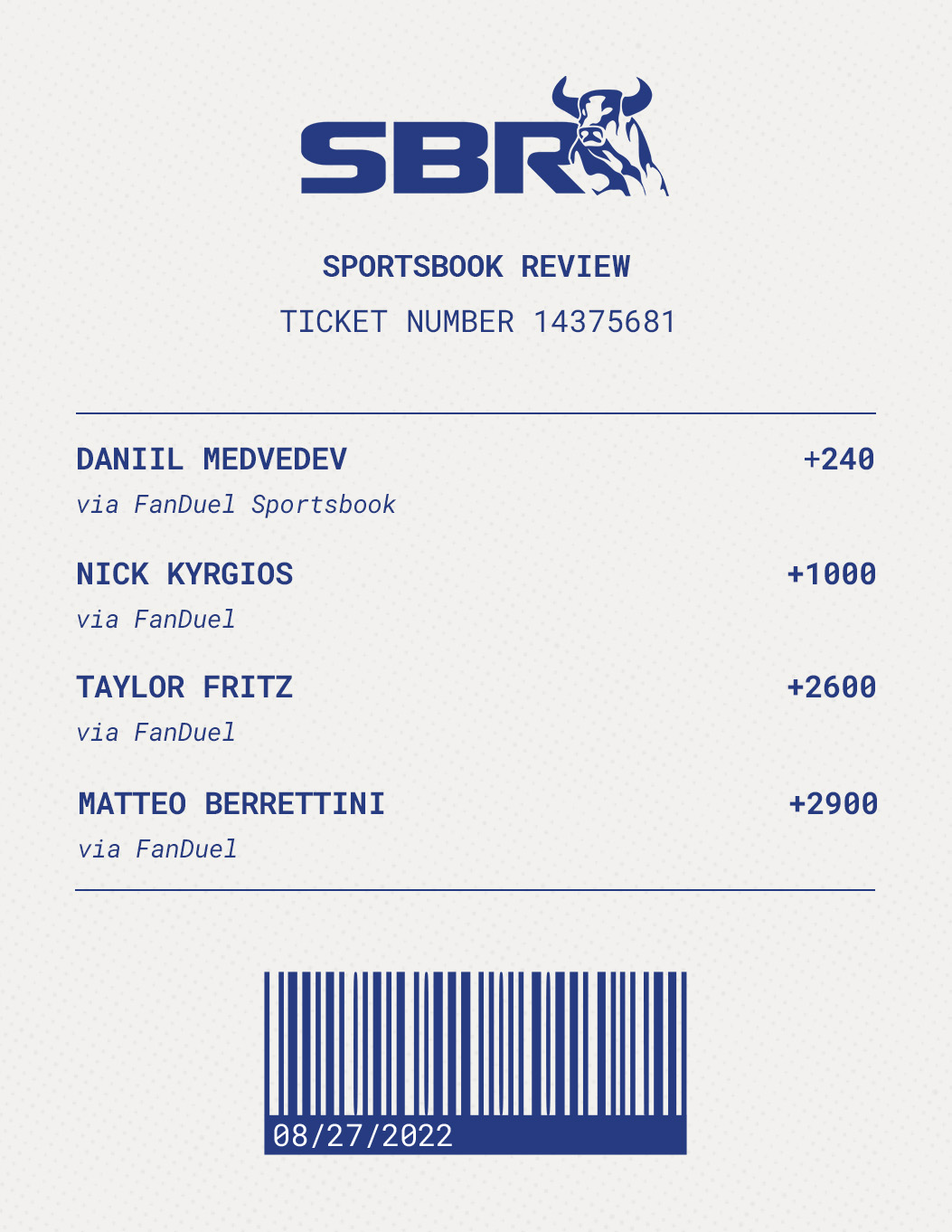 Sbr Betting Ticket   Four Picks