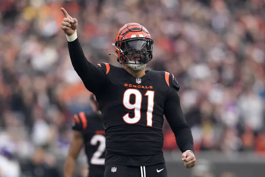 Trey Hendrickson of the Cincinnati Bengals is featured in our look at the race to lead the NFL in sacks in 2023.