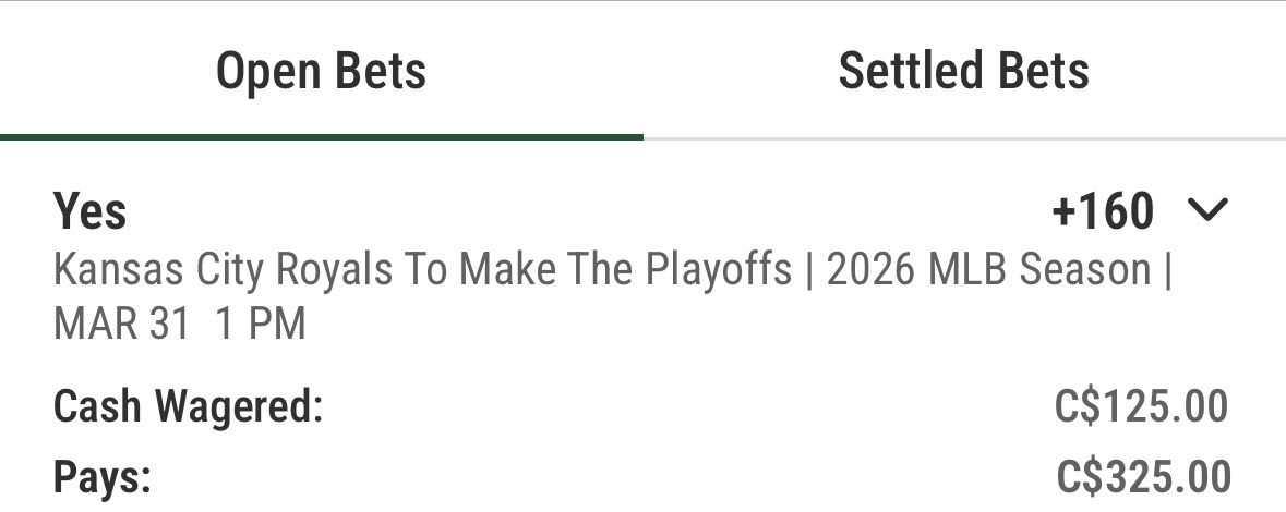 The Kansas City Royals represent one of my favorite MLB playoff odds picks with spring training games nearly underway.