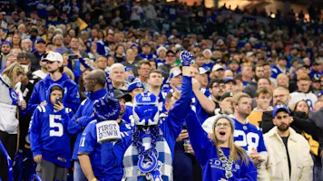 Indianapolis Colts fans cheer during a game against the Pittsburgh Steelers at Lucas Oil Stadium as we look at the Indiana March sports betting report.