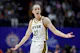 Caitlin Clark (22) of the Indiana Fever reacts after a foul, as we offer our best Liberty vs. Fever predictions and expert picks for Thursday's game at Gainbridge Fieldhouse in Indianapolis for Clark's home debut in the WNBA,