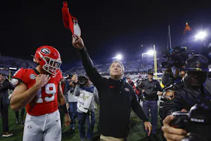 Head coach Kirby Smart of the Georgia Bulldogs leaves the field as we share our favorite 2025 championship picks and predictions.