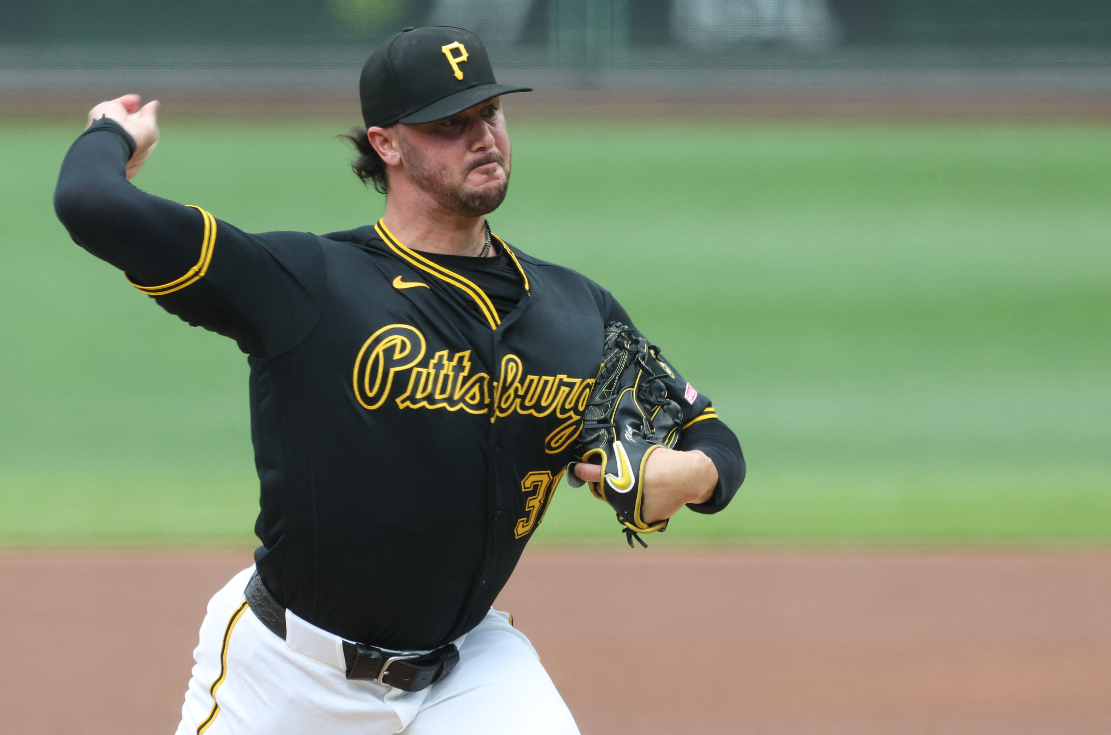 Pittsburgh Pirates starting pitcher Paul Skenes (30) delivers a pitch as he is featured in our Pirates vs. Padres prediction.