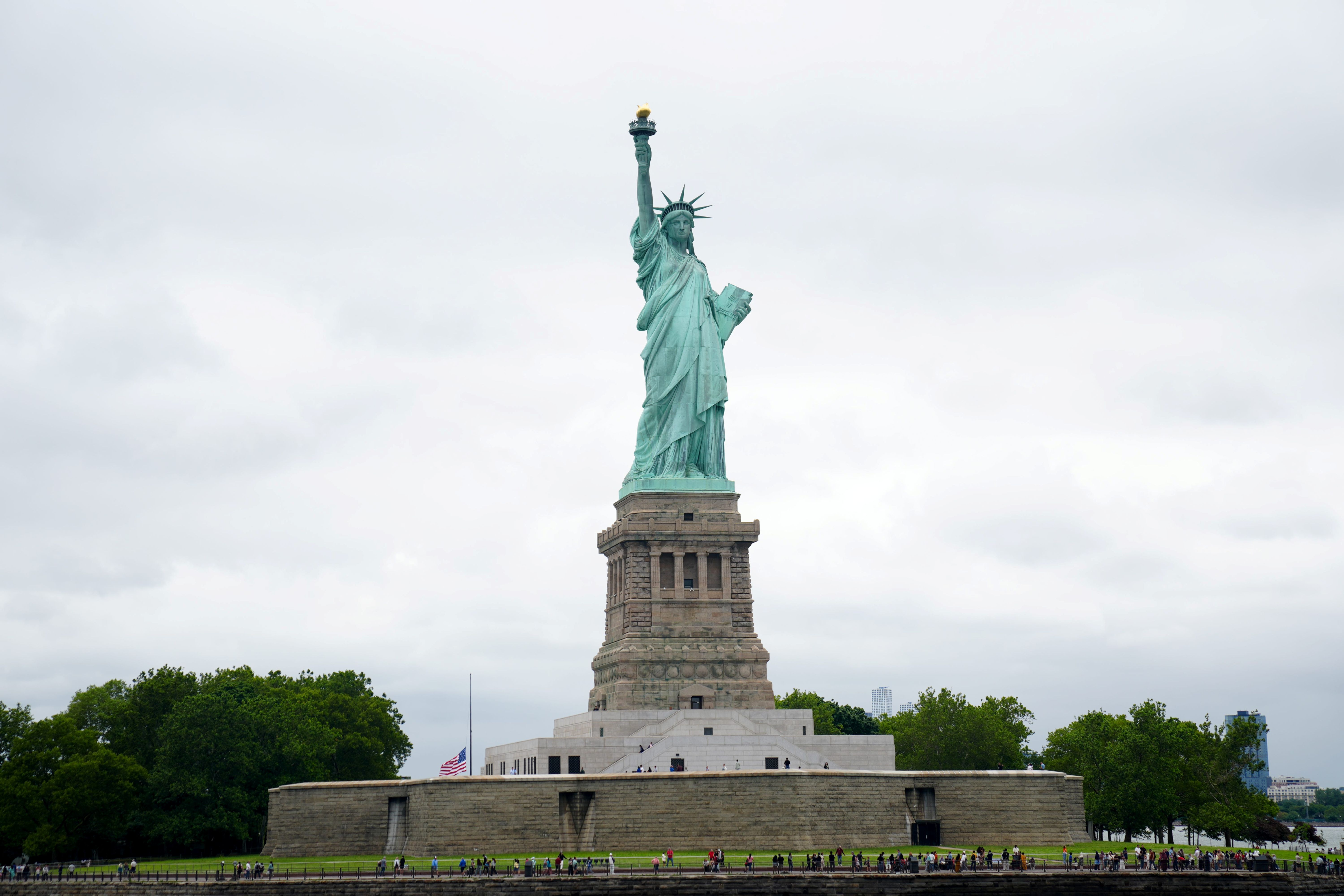 The Statue of Liberty is shown as we look at New York's lawsuit with Kalshi