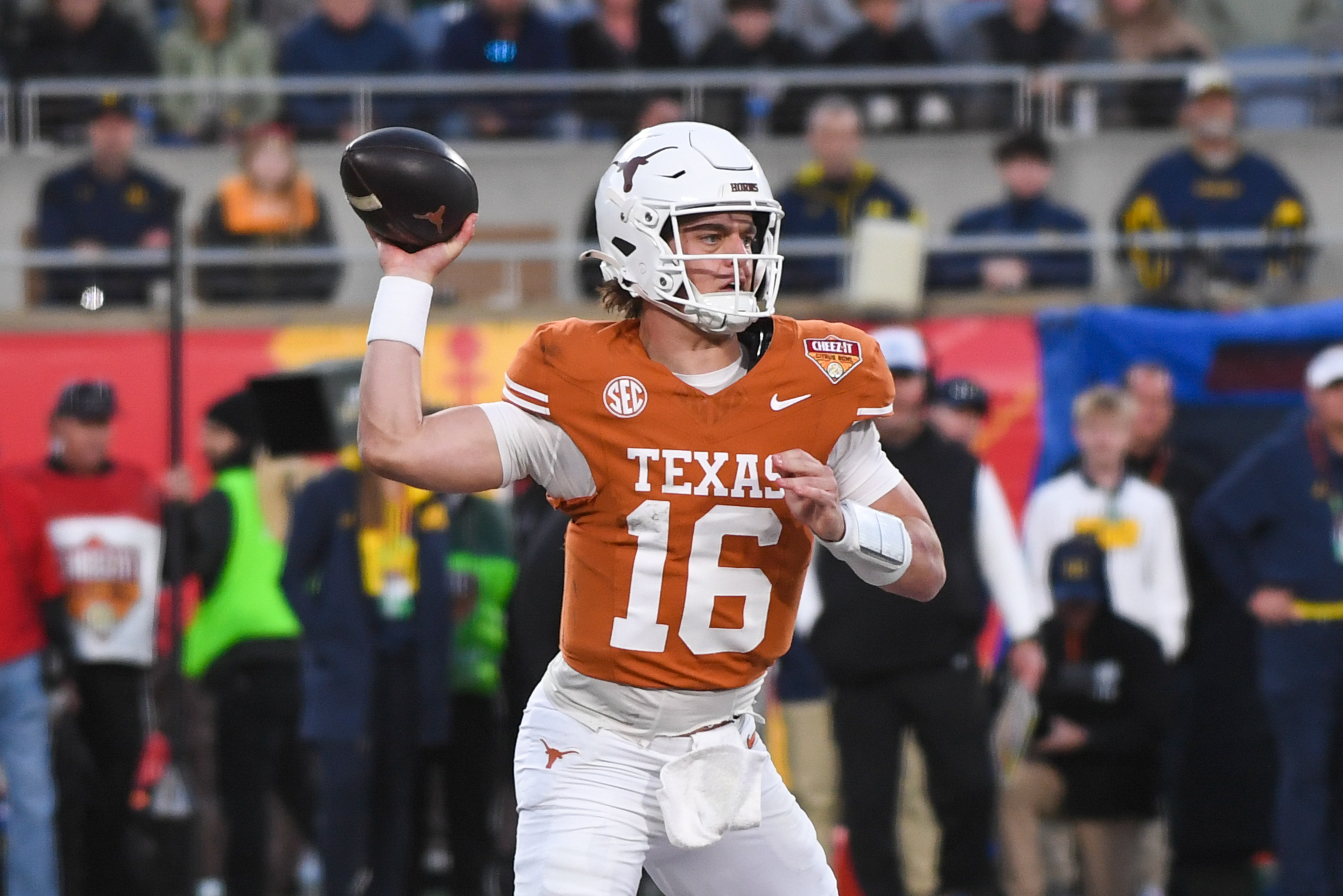 Arch Manning has Texas favored over Ohio State in the early college football opening lines. 