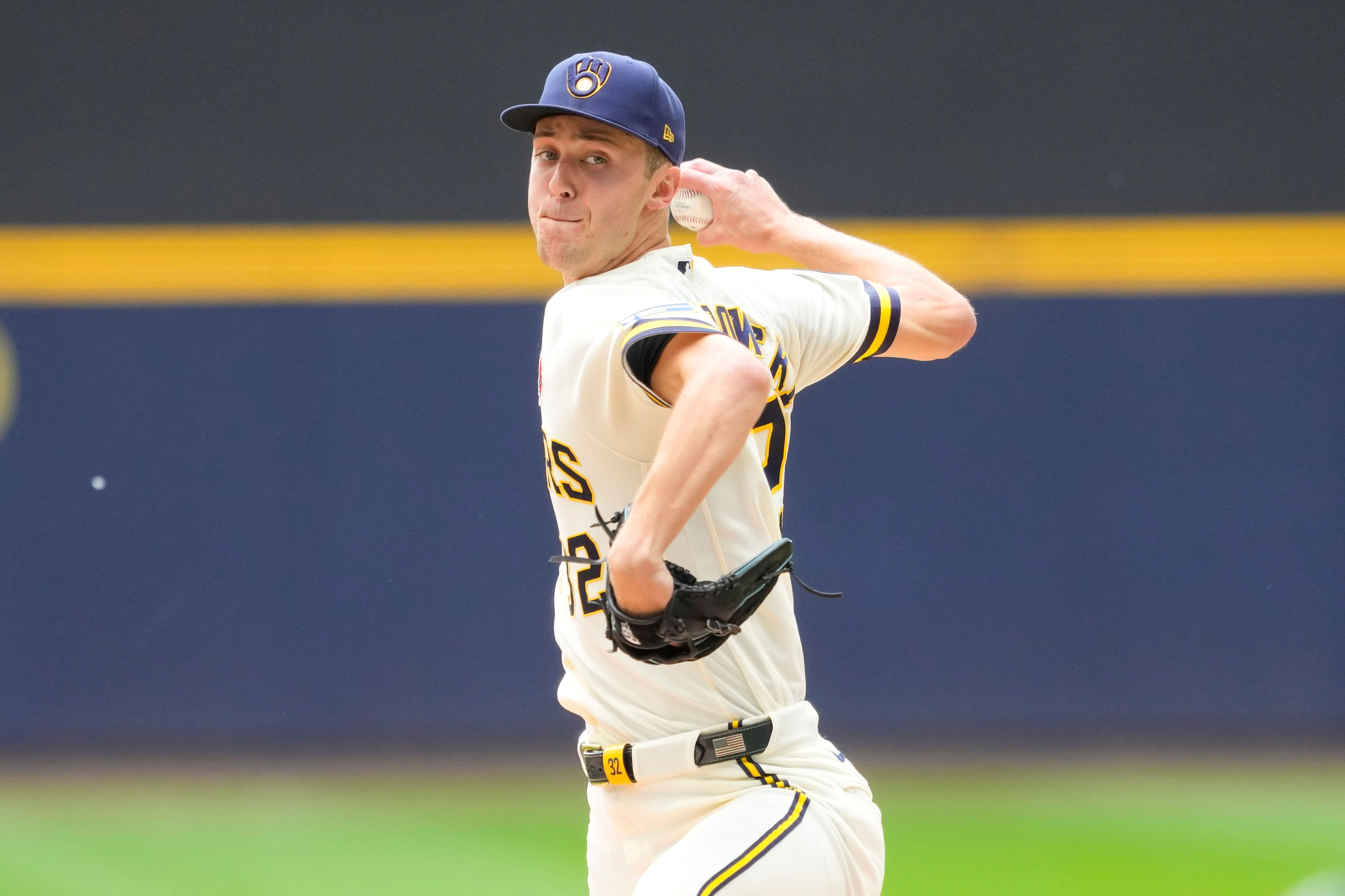 Milwaukee Brewers pitcher Jacob Misiorowski throws a pitch, and he's featured as we look at our best NRFI bets today.