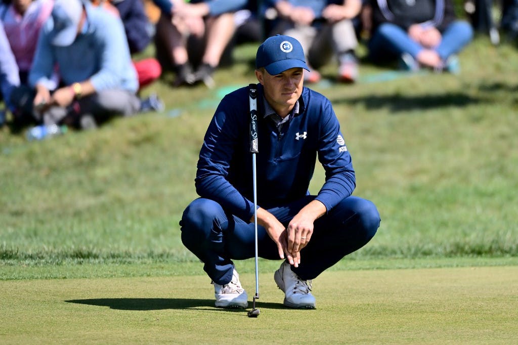 Jordan Spieth of the United States lines up a putt as we look at our WGC-Match play power rankings.
