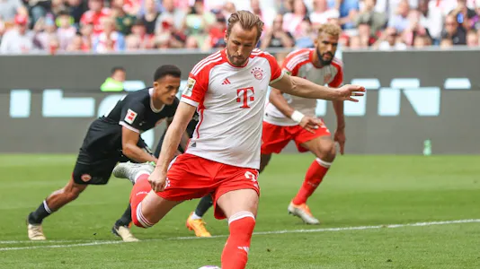Bayern Munich forward Harry Kane scores from the penalty spot, and we offer our top Real Madrid vs. Bayern Munich predictions based on the best soccer odds.